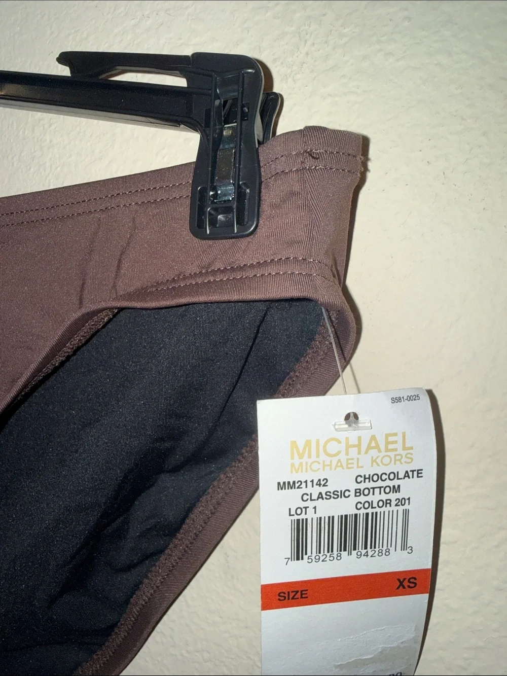 NWT Michael Kors bikini bottom size XS Chocolate